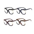 thumbnail image 4 of Qarigey Gafas de lectura de gran tamaño Marco grande de moda Sin gafas graduadas Cuidado de la salud para accesorios de fotos Azul oscuro Type3 NO3, 4 of 6