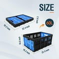 thumbnail image 2 of 60L Collapsible Utility Crates for Storage: Stackable & Portable Basket Foldable Plastic Crates for Office, Home, Garage, 2 of 7