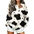 thumbnail image 2 of Guluxicc Women's Graphic Sweatshirts Oversized Pullover Crew Neck Long Sleeve Casual Sweatshirts for Everyday Fall Winter, 2 of 9