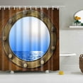 thumbnail image 2 of Cortina Panel impermeable Macarena Decoración de baño poliéster 180 cm × 180 cm, 2 of 2