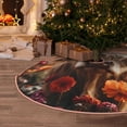 thumbnail image 5 of Balery Realistic Flower Cow Printed Christmas Tree Skirt , Merry Christmas Party Christmas Tree Decoration,Adjustable Tree Skirt-30", 5 of 6
