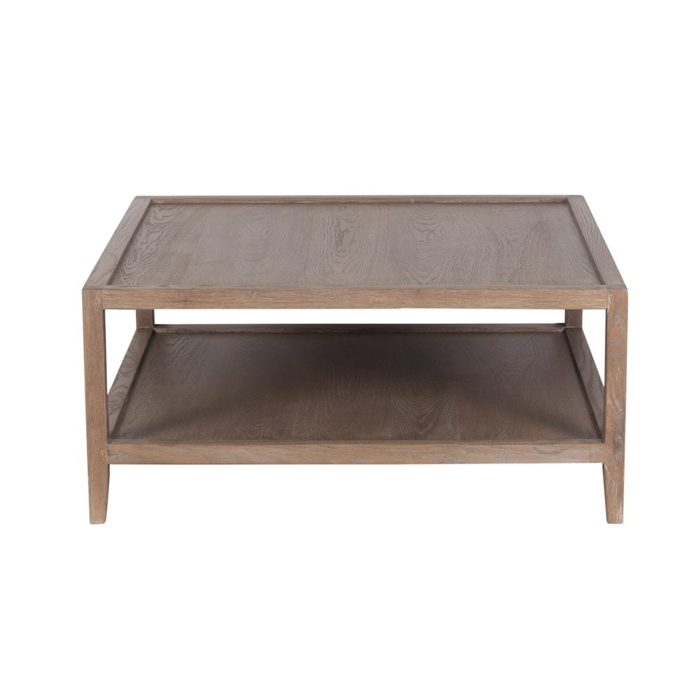 Porter Designs Lowell Solid White Oak Wood Coffee Table - Brown