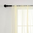 thumbnail image 6 of CUH 1pc Rome Short Door Window Curtain Tie-Up Voile Kitchen Scarf Tulle Cafe Tier Slot Top Sheer Half Window Drape Yellow W:39"xL:47", 6 of 8