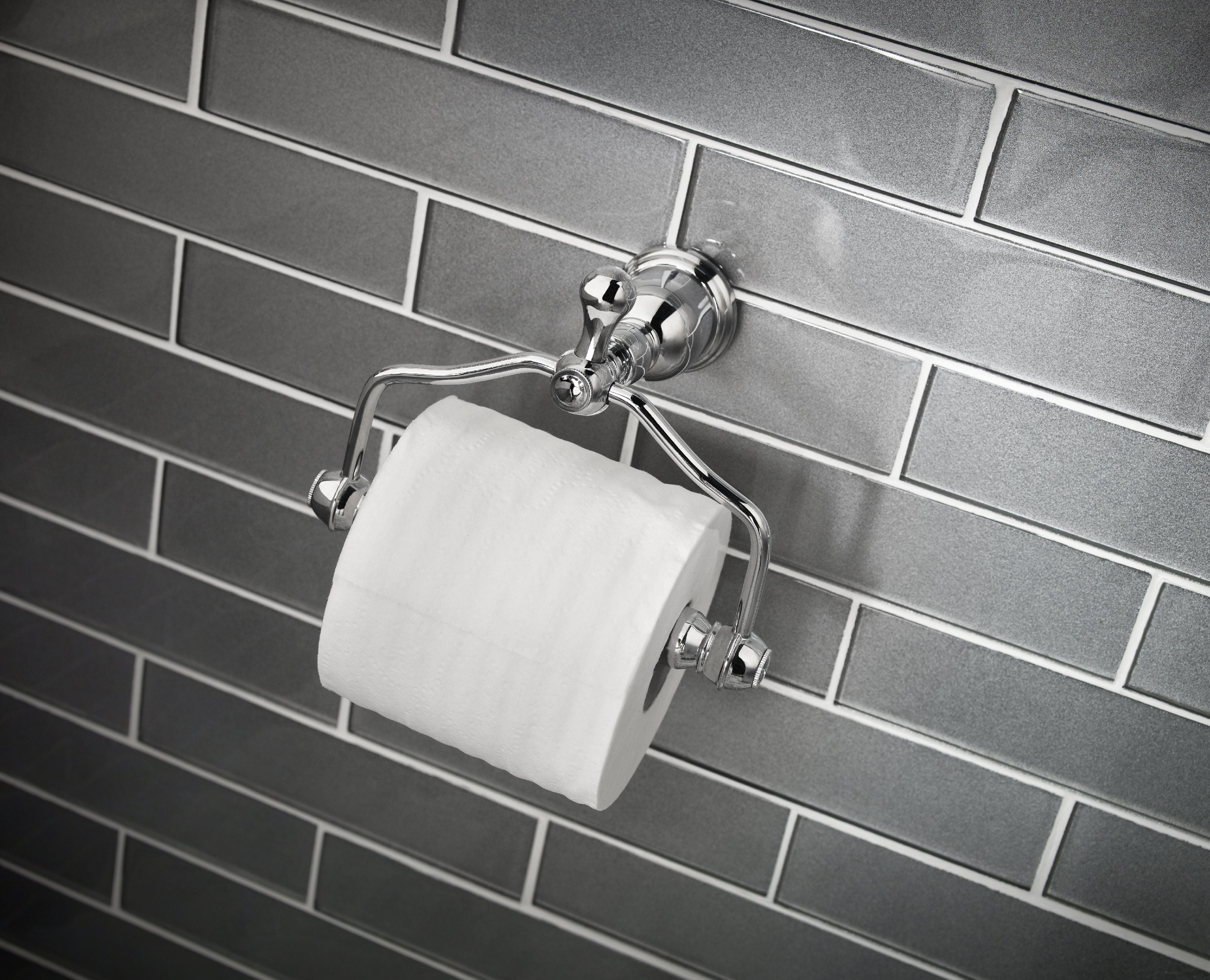 Opulence Single Post Toilet Paper Holder in Chrome