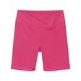 thumbnail image 2 of OGLCCG Girls V Cross Waist Athletic Shorts Kids Soft Bike Yoga Dance Running Gymnastics Shorts Gym Workout Short Leggings 4-14 Years, 2 of 8