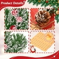 thumbnail image 4 of Dalrosia 12PCS Christmas Tree Picks with Sprays Artificial Snow,White Berries Stems Pine Branches Cones Holly for Xmas Decor Wreath Garland Crafts Vase Tree DIY Ornaments, 4 of 7