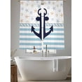 thumbnail image 5 of Ship Anchor Sheer Curtains 72 Inch Long 2 Panels, Ocean Starfish Rope Shell Light Filtering Rod Pocket Curtains, Sheer Voile Drapes for Living Room Bedroom, 52"x72", 5 of 8