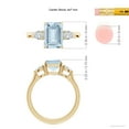 thumbnail image 5 of ANGARA Natural 2 ct Aquamarine and Pear Diamond Three Stone Engagement Ring in 14K Yellow Gold for Women (Size-9x7mm) | March Birthstone, Anniversary, Jewelry Gift for Women | Natural Aquamarine Ring, 5 of 9