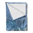 thumbnail image 2 of Blue Soft Flannel Fleece Blanket, Marble Cave General Carrera Lake in Chile Natural Wonders Rocks Azure Water, Cozy Plush for Indoor and Outdoor Use, 60" x 80", Blue Purplegrey White, by Ambesonne, 2 of 5
