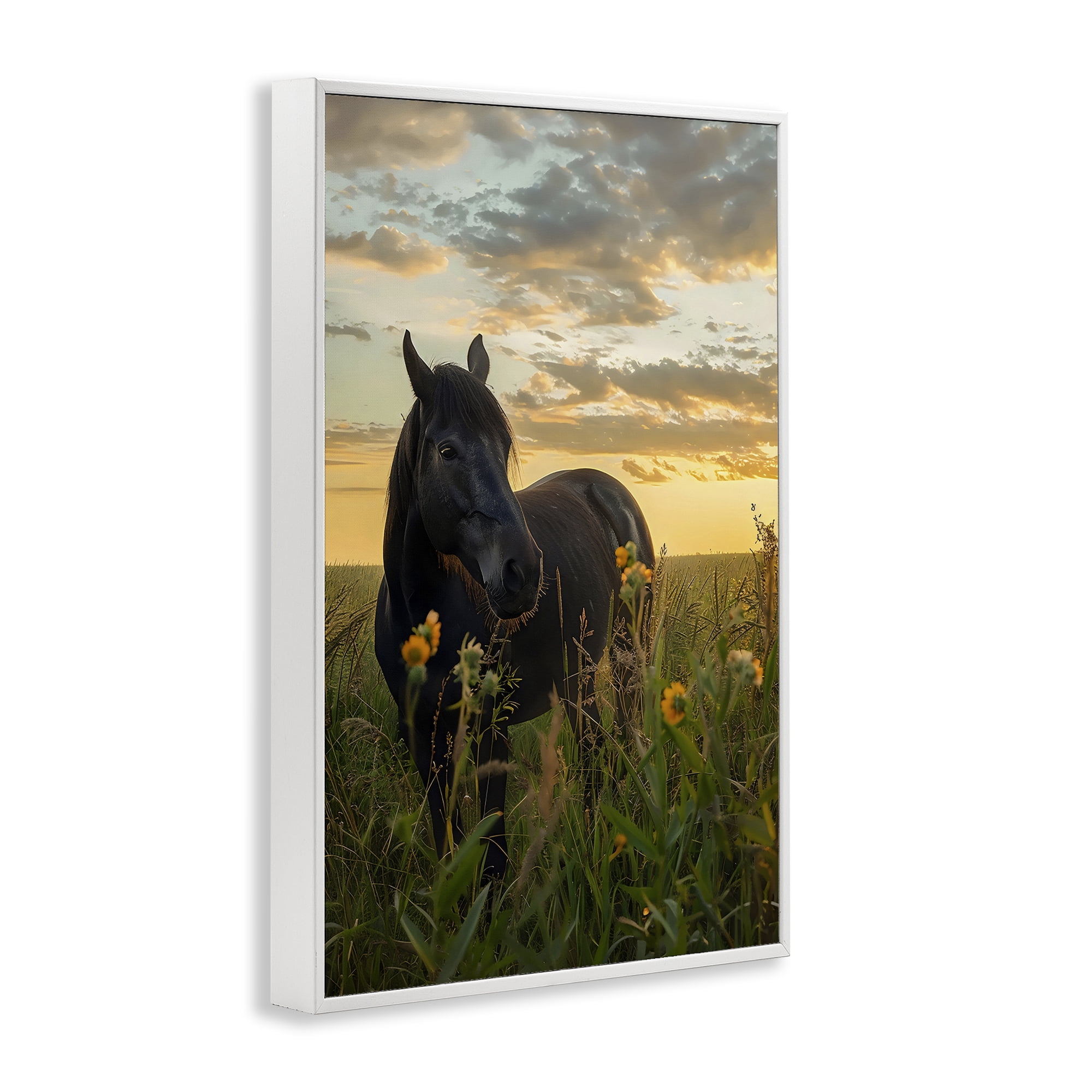 Stupell Industries Standing In Field Of Flowers White Framed Giclee Art, design by Creative Studio
