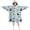 Pug and Dog Paw Print Blue Pattern, variant on Pug and Dog Paw Print Blue Pattern Lamb Fleece Blanket Hoodies for Teens ,Teens Oversize Sherpa Wearable Hooded Blanket Sweatshirt with Super Pockets