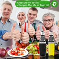 thumbnail image 2 of Olive Oil Dispenser Bottle for Kitchen with Measurement Scale Cooking Oil and Vinegar Soy Sauce Bottling Clear Glass Oil Bottles Oil Pot Oil Container, 17oz/500ml, 2 of 3