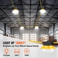 thumbnail image 6 of KFFKFF 100FT Building Illumination Strings, 100W 10000LM, Set of 10 Work Light Strings, 5000K, IP65 Water-Resistant, Equipped with Suspension Hooks, Suitable for Construction Areas, ETL Certified, 6 of 9