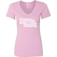 thumbnail image 3 of Inktastic Nebraska Silhouette Mandala Women's V-Neck T-Shirt, 3 of 5