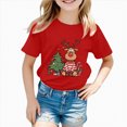 thumbnail image 6 of NOLDARES Christmas Shirts for Girl Merry Christmas Short Sleeve Tshirt Christmas Tree Holiday Tops,A635-Red, 6 of 6