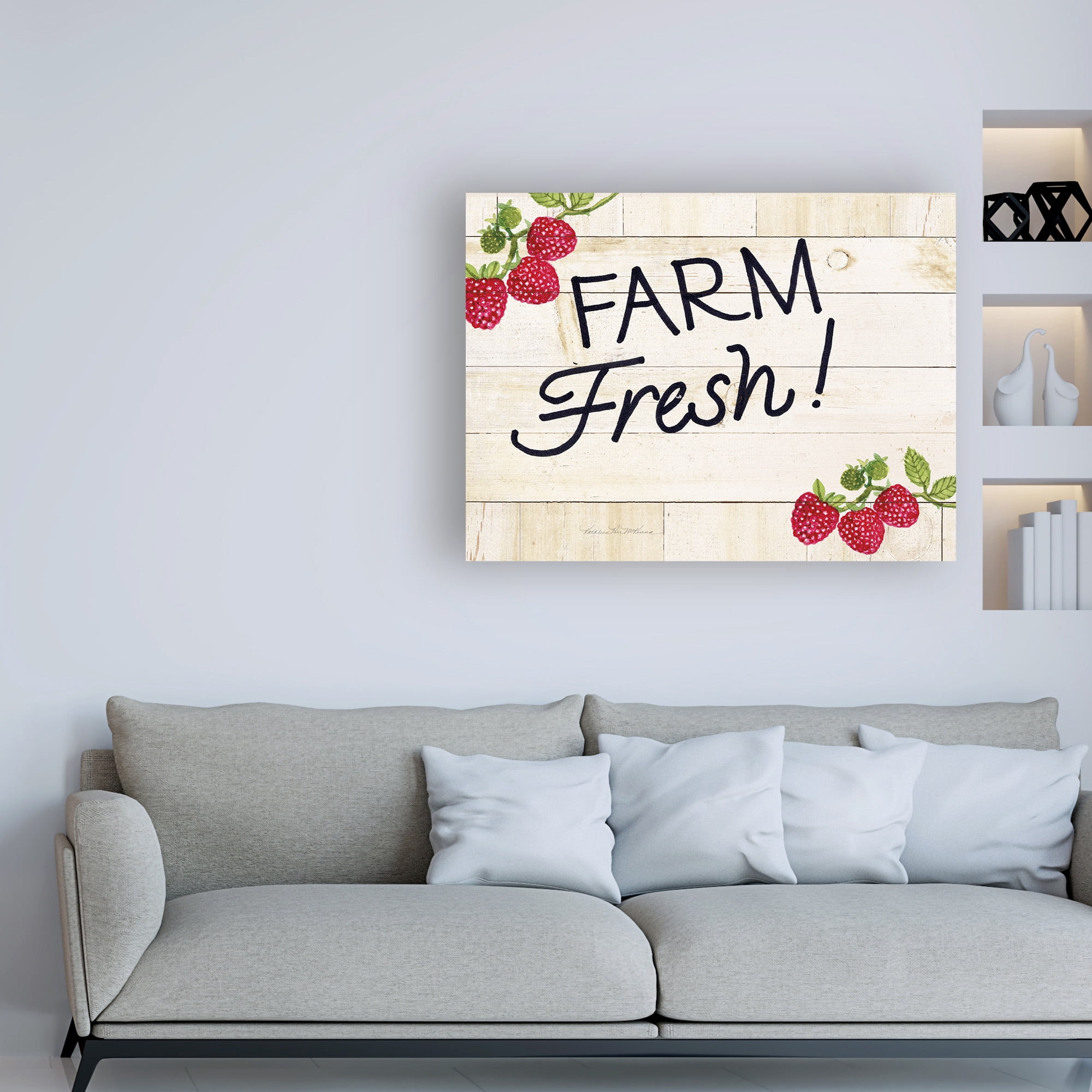 Trademark Fine Art 'Life on the Farm Sign I v2' Canvas Art by Kathleen Parr McKenna