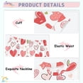 thumbnail image 4 of Red Green Hearts Pattern Cotton Pajamas 2 Piece Set Sleepwear Soft and Comfortable Homewear Nightwear, 4 of 7