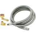 thumbnail image 1 of Eastman Dishwasher Installation Kit, 3/8 Inch Compression, 3/8 Inch MIP Elbow, 3/4 Inch FHT Elbow, 8 ft Braided Stainless Steel Dishwasher Connectors, 41059, 1 of 6
