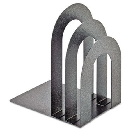 Granite Corner - Steelmaster 241873RA3 Soho Bookend with Curved Corners 10 x 7 x 5 Granite