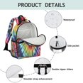 thumbnail image 4 of Colorful Tie Dye Pattern Backpack for School,Cute School Bag,Schoolbag with Adjustable Shoulder Straps & Padded Back,15.25"x11.5"x5.25", 4 of 5
