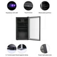 thumbnail image 3 of Wine Cooler Refrigerator Fridge 26 Bottles Freestanding Wine Chiller with Stainless Steel & Double-Layer Glass Door/Digital Memory Temperature Control,Black, 3 of 6