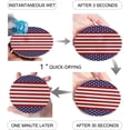 thumbnail image 2 of FMSHPON Independence Day American Flag Set of 4 Round Coaster for Drinks, Absorbent Ceramic Stone Coasters Cup Mat with Cork Base for Home Kitchen Room Coffee Table Bar Decor, 2 of 6