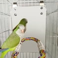 thumbnail image 4 of Flmtop Pet Bird Parrot Mirror Cotton Rope Perch Cage Mounted Decor Bite Chew Molar Toy Random Color, 4 of 8