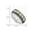 thumbnail image 6 of Edward Mirell Sterling Silver & Titanium Inlay with Real 14kt Rose Stripe Ring S:12.5, 6 of 6