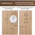thumbnail image 2 of 4 Pack Full Overlay Soft Close Cabinet Hinges 105° Frameless 3 Way Adjustable Kitchen Cabinet Door Hinges with Screws, 2 of 8