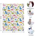 thumbnail image 4 of Colorful Cartoon Dinosaurs Landscape Pattern Blanket,Comfortable Soft Lamb Wool Throw Blanket,All Season,Warm Lightweight Blankets for Sofa Bed Couch Living Room Chair,30"x40", 4 of 4