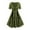 AB-Army Green, variant on QATAINLAV Women's Vintage Steampunk Dress Medieval Gothic Witch Dresses Halloween Patchwork A Line Short Sleeve Bandage Dress, Multicolor, M