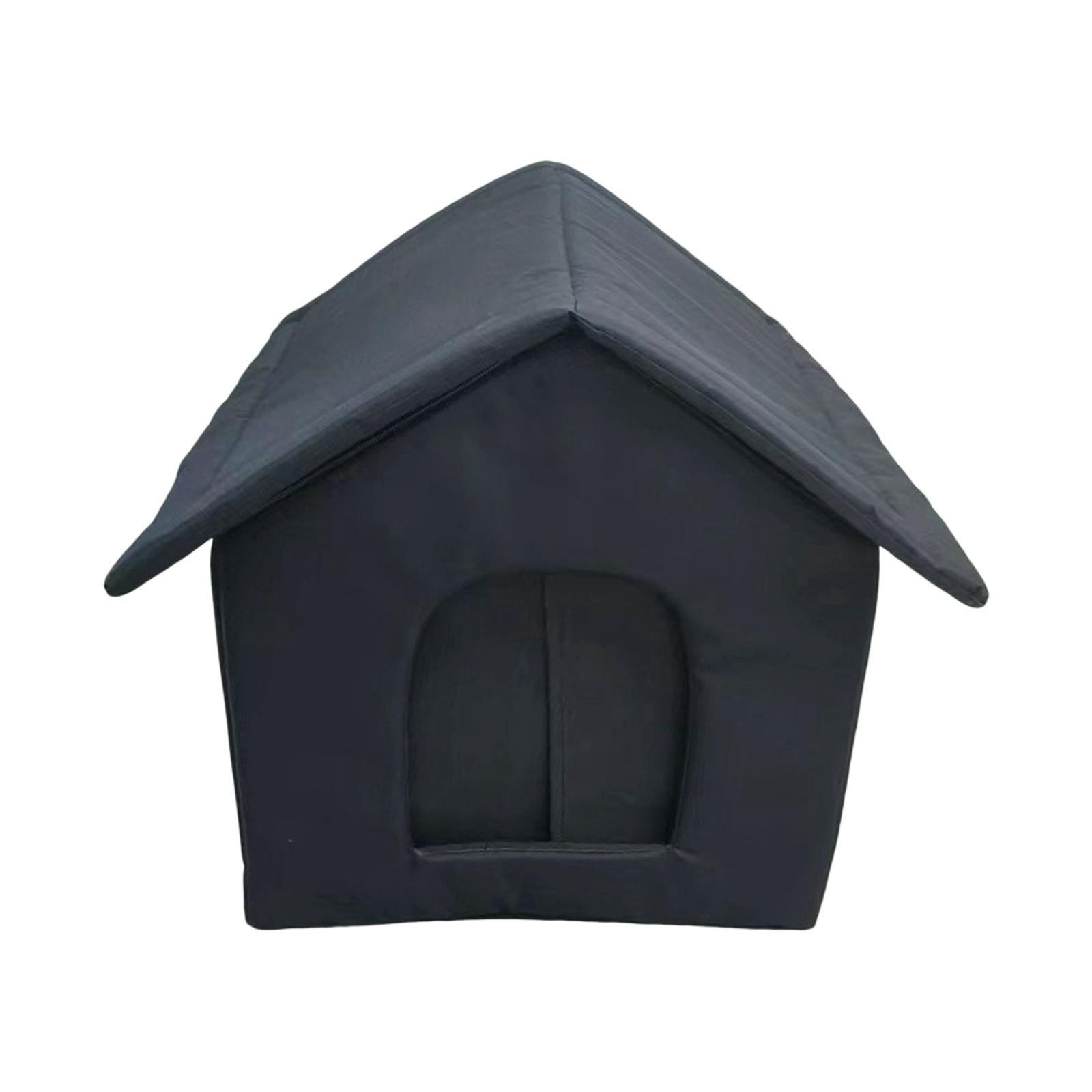 Oxford Cloth Stray Cats Shelter Weatherproof Dog Kennel Pet Supplies Furniture Bed Cave Portable Outdoor Feral Cats Warm House for Winter 40cmx35cmx40cm