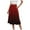 Red, variant on vigerkar Women's Boho Floral Print Elastic High Waist A Line Flowy Swing Elegant Midi Skirt Mint Green, S