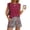 81#Vermilion, variant on Two Piece Sets for Women Trendy Short Sets Beach Vacation Clothes Airport Travel Cruise Summer Outfits