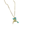 thumbnail image 5 of Collar Heldig con diseño de pájaro carpintero de circonita y acero de titanio, 5 of 5