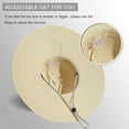 thumbnail image 6 of Womens Wide Brim Straw Hat Big Floppy Foldable Roll up Cap Beach Sun Hat UPF 50+, 6 of 6