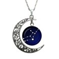 thumbnail image 7 of UDIYO Astrology Astrological Signs Hollow Moon Glass Cabochon Pendant Women Necklace, 7 of 7