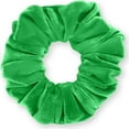 thumbnail image 6 of Velvet Scrunchies 3-Pack Gift Set Premium Plush Ponytail Holder Made in the USA Lime Kelly Green Forest, 6 of 9