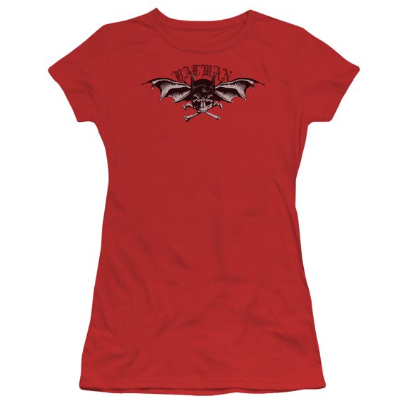 Batman Wings Of Wrath S/S Junior Women's T-Shirt Sheer Red