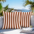 thumbnail image 5 of Red White Stripes Outdoor Pillow Covers Set of 2 Simple Classic Modern Striped Line Waterproof Throw Pillow Case Decorative Square Cushion Cover for Patio Couch Garden Balcony, 18"x18", 5 of 9