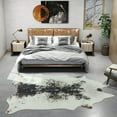 thumbnail image 2 of SARAG Faux Spotted Cowhide Rug for Living Room and Bedroom, Durable, 5 x 6.2ft, 2 of 7