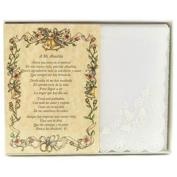 A Mi Abuelita Wedding Handkerchief in Spanish