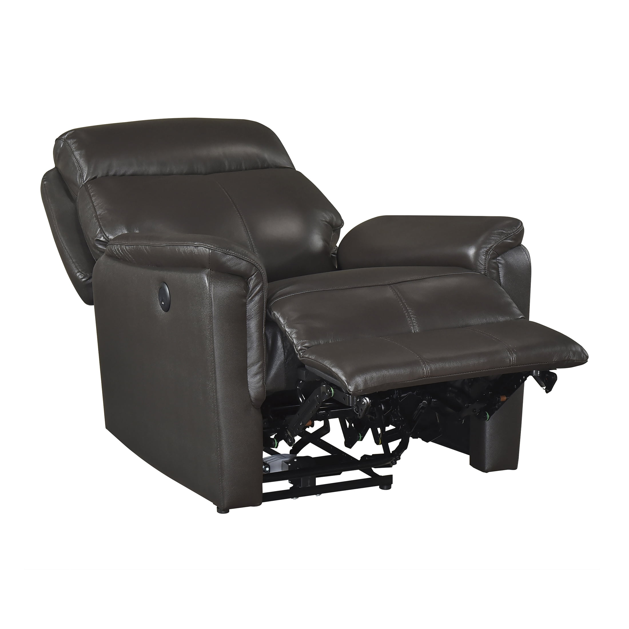 OakvillePark Sylviette Leather Match Power Reclining Chair, Dark Brown