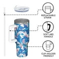thumbnail image 4 of Modern 40oz Tumbler– Stainless Steel Insulated Tumbler with Handle and Straw, Large Capacity Travel Cup for Hot & Cold Drinks, 4 of 7