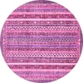 thumbnail image 1 of Ahgly Company Indoor Round Abstract Pink Modern Area Rugs, 8' Round, 1 of 4