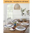 thumbnail image 5 of 15 Inch Round Placemats Set of 4, Spring Daisy Floral Non Slip Heat Insulation PP Table Mats, Yellow Plaid Summer Botanical Washable Place Mats for Kitchen Dining Party Table Decor, 5 of 7