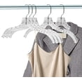 thumbnail image 4 of Quality Clear Plastic Hangers 12 Pack - Durable Crystal Cut Heavy Duty Hangers for Clothes, Shirts, Suits, Coats, Dresses, 4 of 4