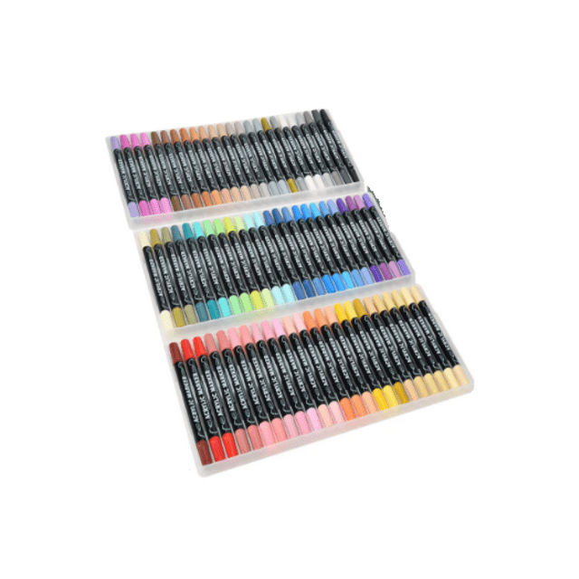 72 Colores Plumones Acrílicos Marcadores Arte Punta 1mm Fino Malubero Multicolor