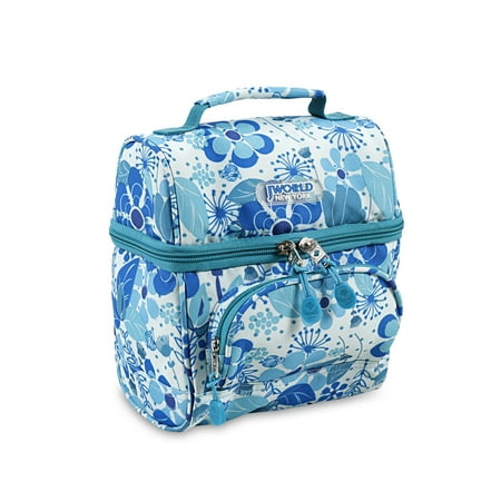 Blue Passion Vine - J World Corey Lunch Bag, Blue Vine