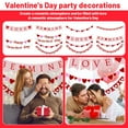 thumbnail image 6 of 3PC Felt Heart Valentine’s Day Garland Banner Valentines Day Heart Decorations for Anniversary Wedding Engagement Party Home Office Wall Decorations Supplies,C, 6 of 6